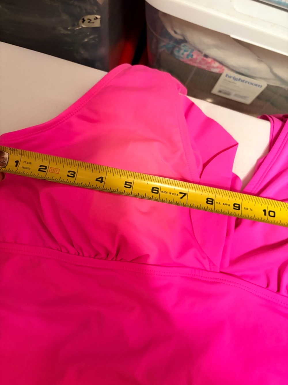 Hot Pink Ruffle Tankini Top - Picture 5 of 8